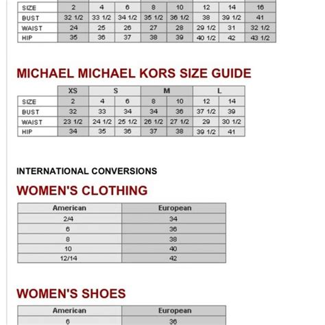 michael kors mkt 5054 1 1 groesse|michael kors shoes size chart.